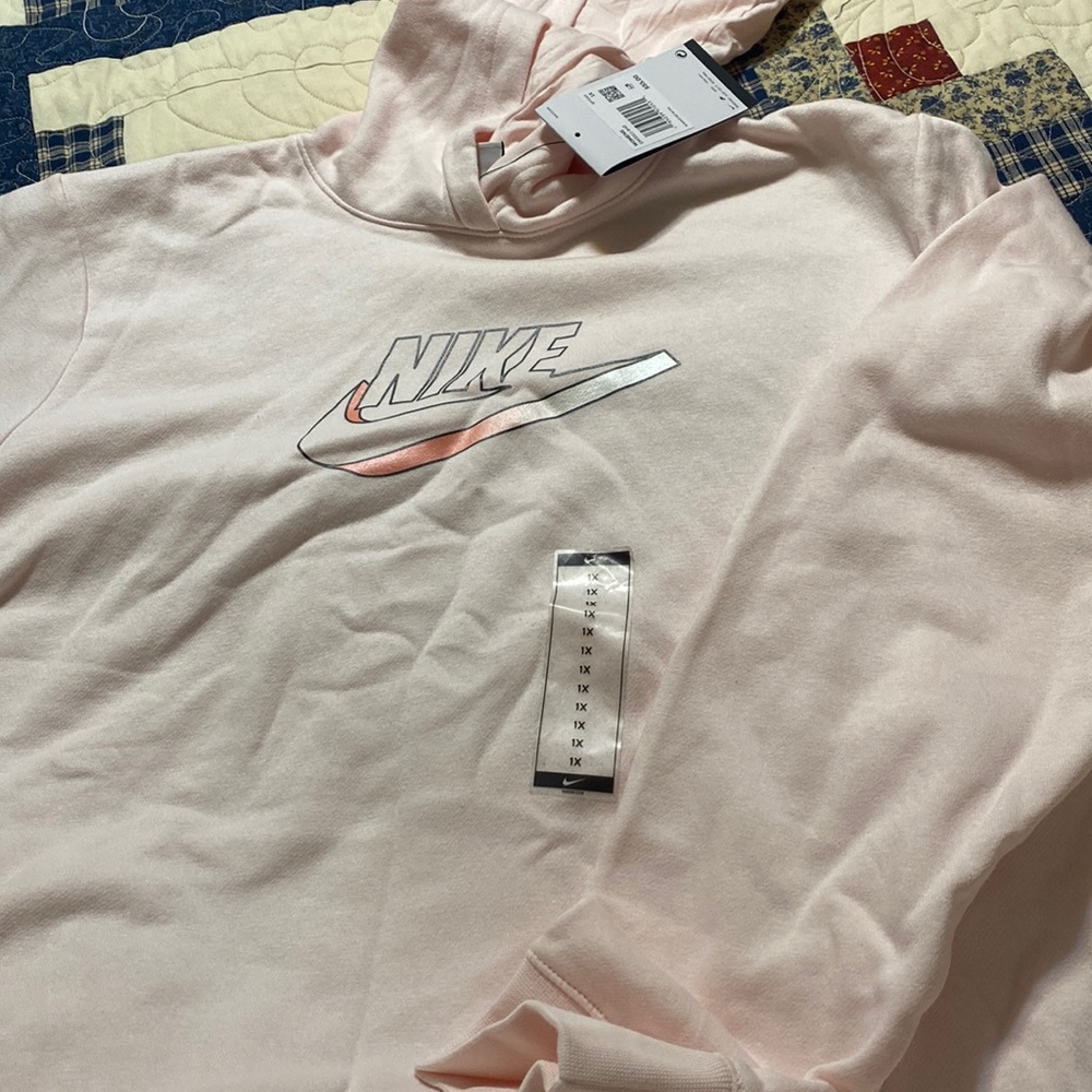Pale Pink long sleeve Nike Hoodie size 1x